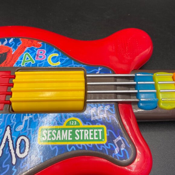 Hasbro Sesame Street Elmo Let's Rock Guitar Interactive Toy Guitar Kids WORKS - Picture 6 of 13